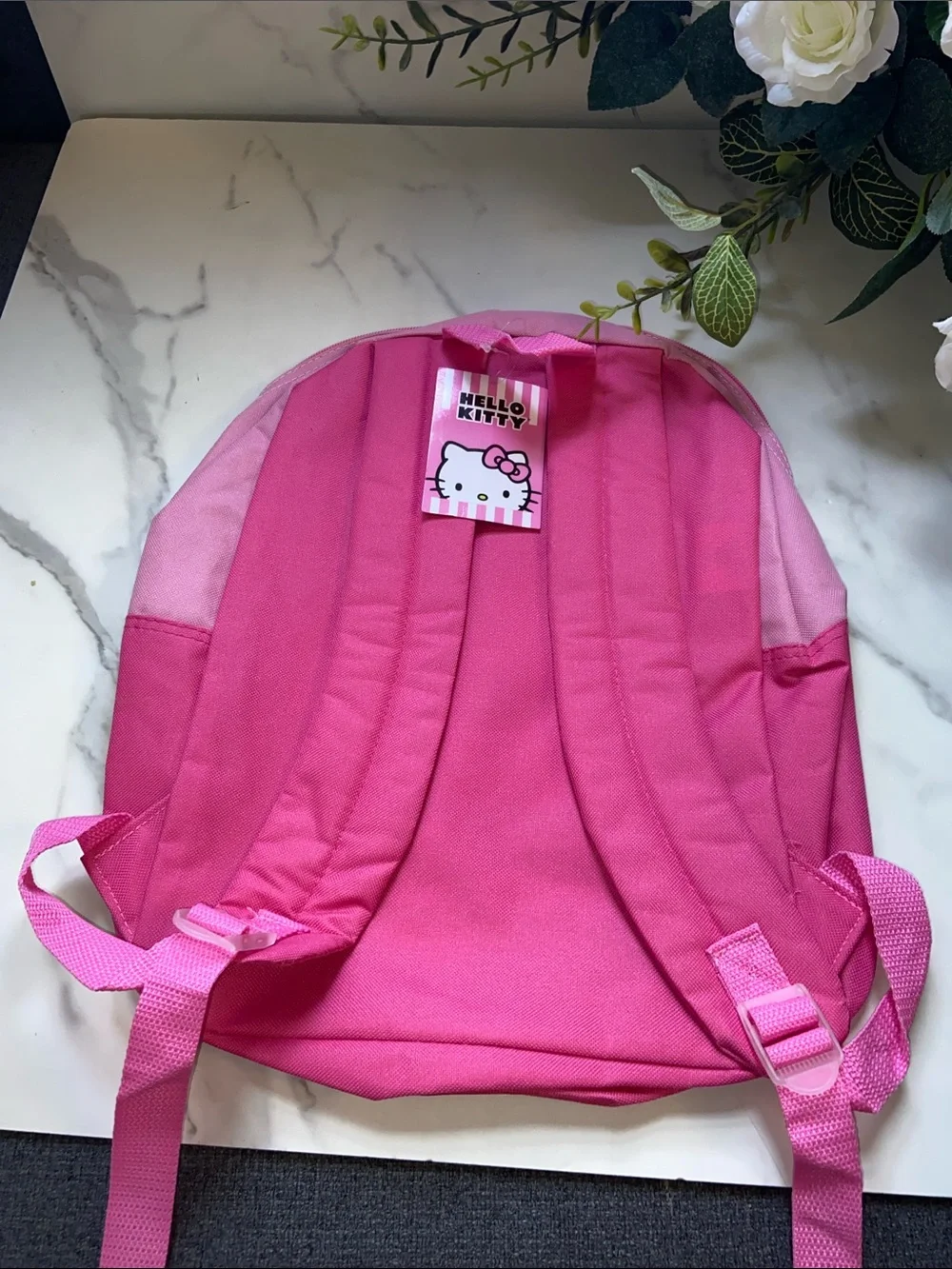 Hello Kitty Pink and White Kids Backpack with Colorful Accents